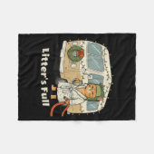 Couverture Polaire Litter's Full Christmas Cat, Funny Christmas Kitty (Devant (Horizontal))