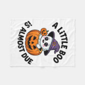 Couverture Polaire Little Boo Is Almost Due Cute Halloween Pregnancy  (Devant (Horizontal))