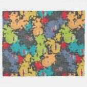 Couverture Polaire Little cute funny monsters (Devant (Horizontal))