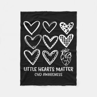 Couverture Polaire Little Hearts Chd Disease Awareness Heart Warrior 