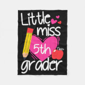 Couverture Polaire Little Miss 5th Grade First Day Of Hello Fifth Gra (Devant)