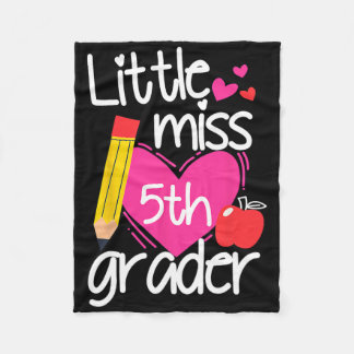 Couverture Polaire Little Miss 5th Grade First Day Of Hello Fifth Gra