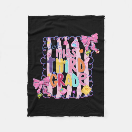 Couverture Polaire Little Miss Third Grade First Day Of 3rd Grade Coq (Devant)