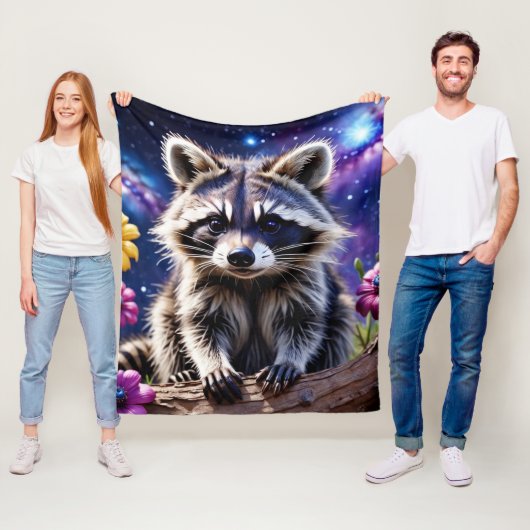Couverture Polaire Little Raccoon (En situation)