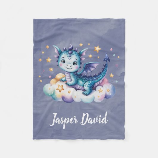 Couverture Polaire Little Star Dragon Boy Baby shower Cadeau (Devant)