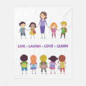 Couverture Polaire Live ~ Laugh ~ Amour ~ Apprendre Enseignant de l'é (Devant)