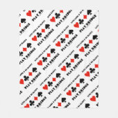 Couverture Polaire Live Long and Be Happy Play Bridge Four Card Suits (Devant)