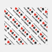 Couverture Polaire Live Long and Be Happy Play Bridge Four Card Suits (Devant (Horizontal))