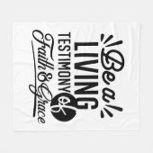 Couverture Polaire Living Testimony Bible Quote Christian Motivation (Devant (Horizontal))