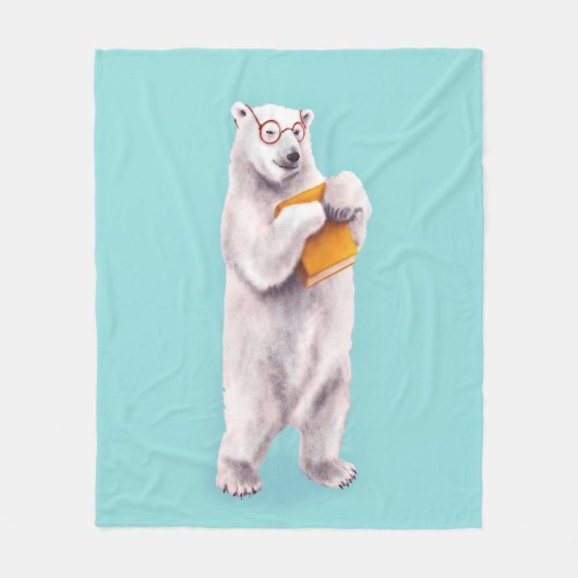 Couverture Polaire Livre d'ours polaire Lover Nerdy (Devant)