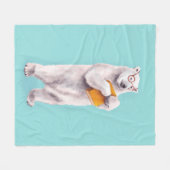 Couverture Polaire Livre d'ours polaire Lover Nerdy (Devant (Horizontal))