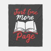 Couverture Polaire Livre Nerd juste une page de plus lecteur d'Avid (Devant)