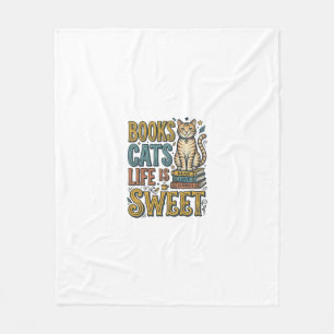 Couverture Polaire Livres Chats La Vie Est Douce Design Pour Lectrice