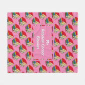Couverture Polaire LIVRES DE COIN DE LECTURE PERSONNALISÉS rose (Devant (Horizontal))