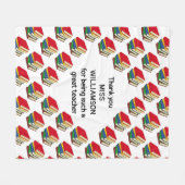 Couverture Polaire Livres de MERCI personnalisés | Enseignant (Devant (Horizontal))