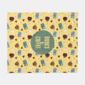 Couverture Polaire Livres et café (Devant (Horizontal))