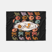 Couverture Polaire Livres Halloween Cute Ghost Boo Lecture Livres Adu (Devant (Horizontal))