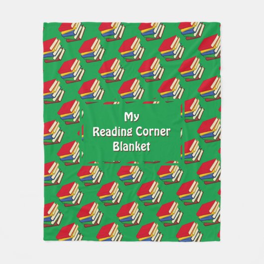 COUVERTURE POLAIRE LIVRES VERTS EN LECTURE (Devant)