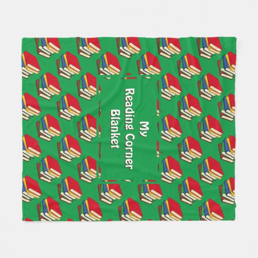 COUVERTURE POLAIRE LIVRES VERTS EN LECTURE (Devant (Horizontal))