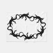 Couverture Polaire Lizard Blanket Cool Lizard Art Fleece Blanche (Devant (Horizontal))