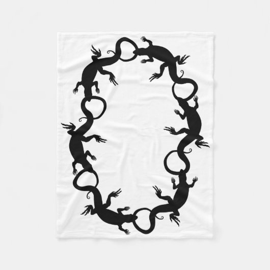Couverture Polaire Lizard Blanket Cool Lizard Art Fleece Blanche (Devant)