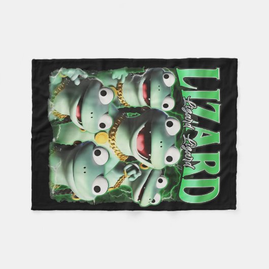 Couverture Polaire Lizard Lizard Lizard Funny meme Lizard Bootleg Wei (Devant (Horizontal))