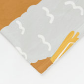 Couverture Polaire Llama, arrière - plan orange : motif d'anniversair (Coin)