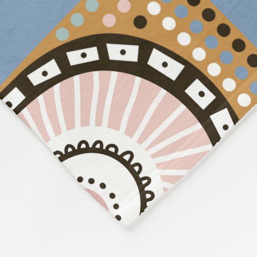 Couverture Polaire Llama, Cactus, Motif d'éléments à main. (Coin)