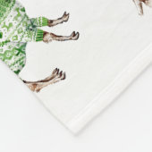 Couverture Polaire Llama dans le sucre vert (Coin)