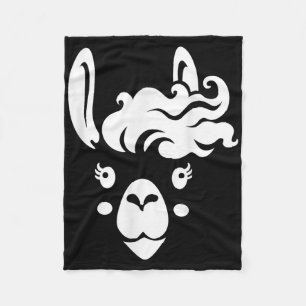 Couverture Polaire Llama Face Eyelashes Costume Halloween Coiffure