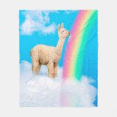 Couverture Polaire Llama Licking Rainbow (Devant)