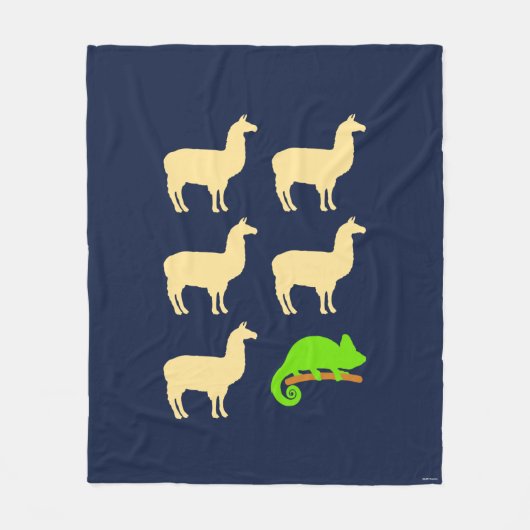 Couverture Polaire Llama Llama Llama Llama Chameleon (Devant)