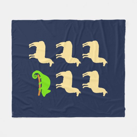 Couverture Polaire Llama Llama Llama Llama Chameleon (Devant (Horizontal))