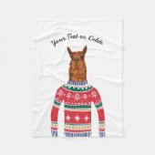 Couverture Polaire Llama Portant un drôle de Noël moche Sweat nordiqu (Devant)