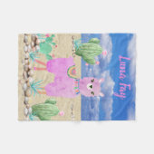Couverture Polaire Llama rose Sud-Ouest Désert Cactus mignonne Bébé (Devant (Horizontal))