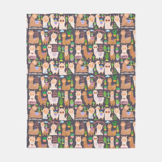 Couverture Polaire Llamas (Devant)