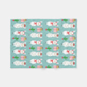 Couverture Polaire Llamas de Noël d'hiver | Vacances (Devant (Horizontal))