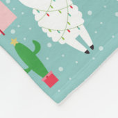Couverture Polaire Llamas de Noël d'hiver | Vacances (Coin)