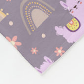 Couverture Polaire Llamas Et Unicornes Blanche Toison (Coin)