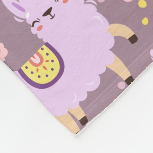 Couverture Polaire Llamas Fleece Blanche (Coin)