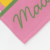 Couverture Polaire Llamas Green Cactus Cute Girly Rose Rainbows (Coin)