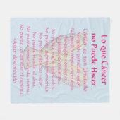 Couverture Polaire Lo que Cáncer no Puede Hacer Angel Chemo Blanche (Devant (Horizontal))