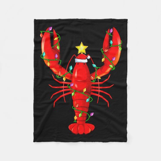 Couverture Polaire Lobster Lighting Xmas Tree Matching Lobster Christ (Devant)
