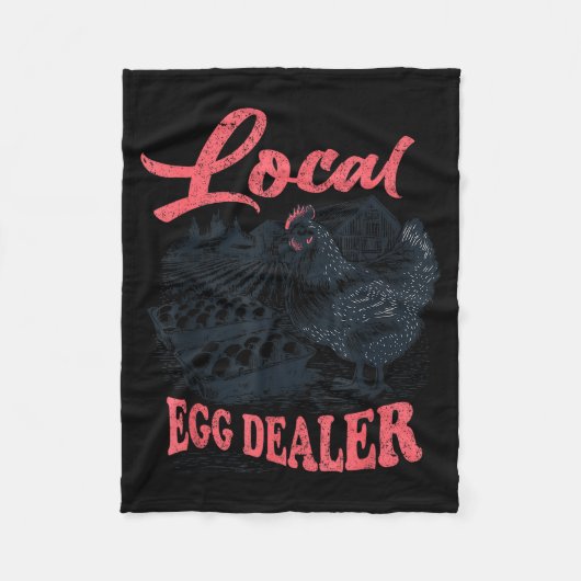 Couverture Polaire Local Egg Er Retro Chicken Funny Farmer Easter Adu (Devant)