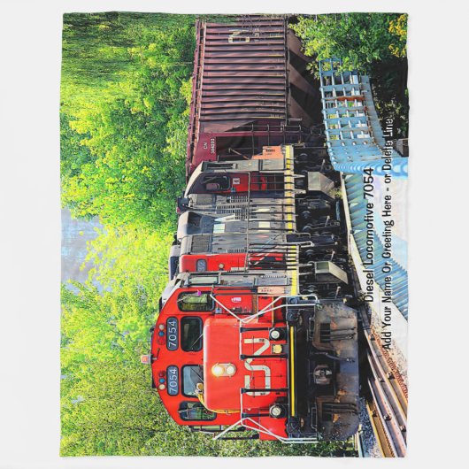 Couverture Polaire Locomotive Diesel 7054 - Ajouter un nom (Devant)