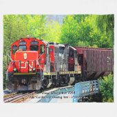 Couverture Polaire Locomotive Diesel 7054 - Ajouter un nom (Devant (Horizontal))