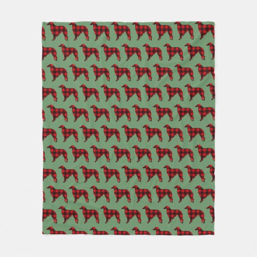 Couverture Polaire Lodge Borzoi Buffalo Plaid Fleece Throw (Devant)