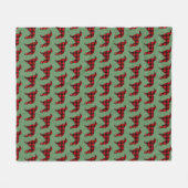 Couverture Polaire Lodge Borzoi Buffalo Plaid Fleece Throw (Devant (Horizontal))