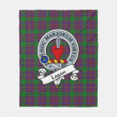 Couverture Polaire Logan Clan Badge Tartan Plaid (Devant)