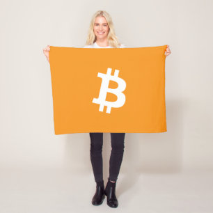 Couverture Polaire Logo Bitcoin Cryptomonnaie